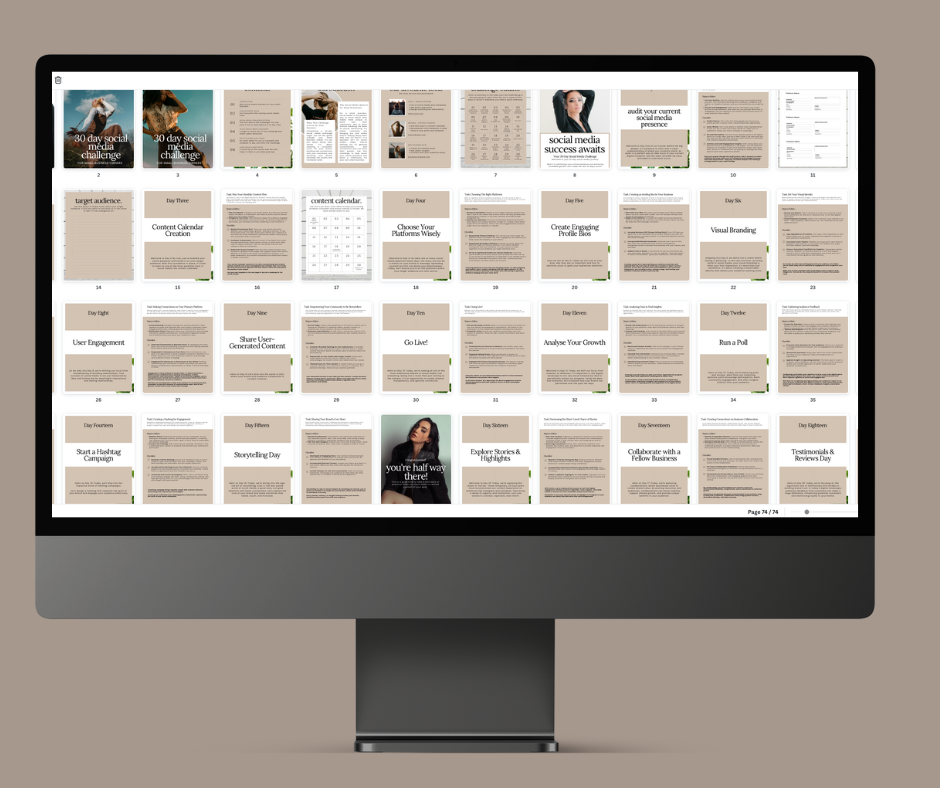 30 Day Social Media Challenge Guide & Workbook