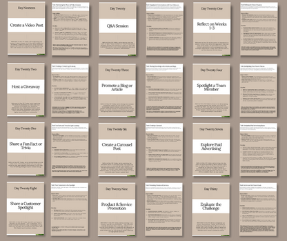 30 Day Social Media Challenge Guide & Workbook